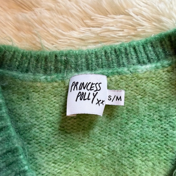 Princess Polly Cindi Green Ombre Cardigan US Size S/M - Picture 2 of 3